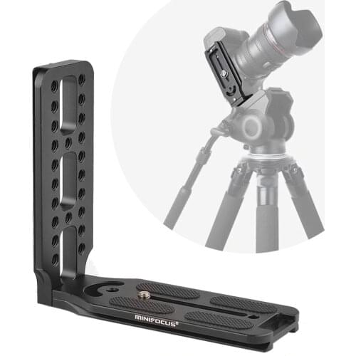 Quick Release L Plate Bracket Holder Vertical Shoot Video Recording for DJI ZHIYUN Moza Gimbal for Canon Nikon Sony DSLR Camera