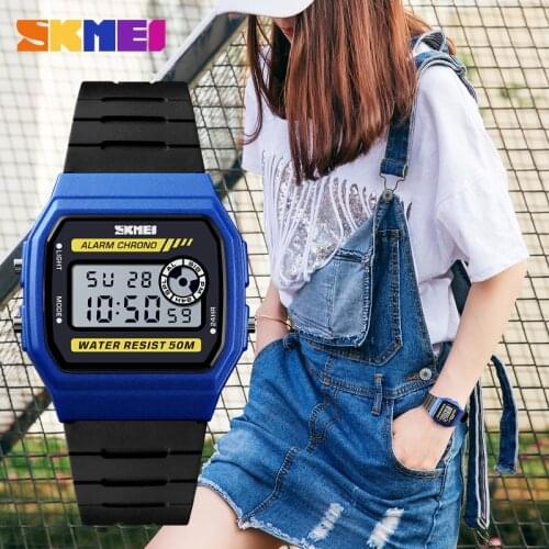 Digital Wristwatches Womens Sports Watches SKMEI Brand Fashion Wrist Watch Waterproof Stopwatch Alarm Students Relogio Feminino