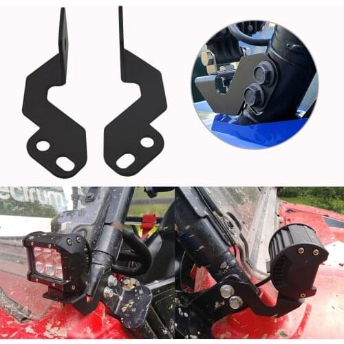 For Polaris RZR XP 1000 2014-2021 & RZR 900 2015-2021 RZR 800 2014-2021 UTV Light Mount Steel Front Pillar Mount Brackets Kit