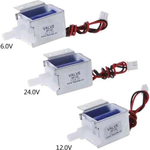 Micro Electric Solenoid Valve N/C Normally Closed 6V 12V 24V Wires Gas Water Air Control