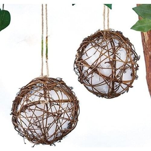 Parrot Bird Biting Toys Pet Chewing Toys Bird Branch Rattan Balls Cages Parakeet Cockatoo Cockatiel Swing Ball Bird Nibbles Toy