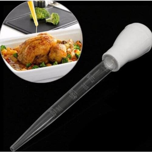 BBQ Tools Rubber Head Plastic Pipette Pump Pipe Gadgets Poultry BBQ Syringe Pastry Tube Barbecue Oil Dropper Cooking Tool 30ml