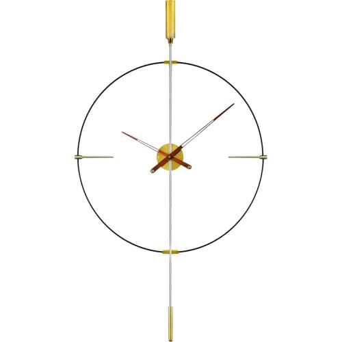 Spain Luxury Large Wall Clock Modern Metal Pendulum Clocks Wall Home Decor Gold Silent Watch Living Room Bedroom Gift Ideas