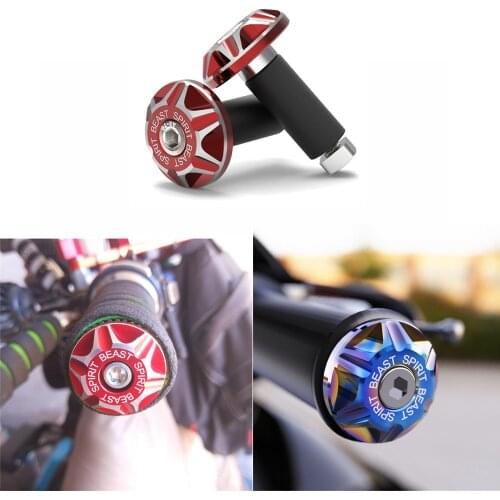 Spirit Beast Motorcycle Handlebar Counterweights Decorative Balance Weights Motocross CNC Aluminum Alloy CNC Handle Bar Ends
