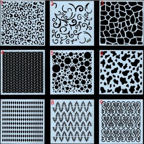 2pc Flower Leaves Stencil DIY Wall Layering Painting Template Decoration Scrapbooking Embossing School Office Supplies Reusable