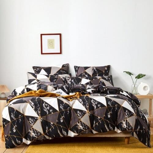 Eur-American Bedding Set Polyester 200x200/230 Duvet Cover Set Double King Size 1pc Duvet Cover + 1/2pcs Pillowcase Home Bedroom