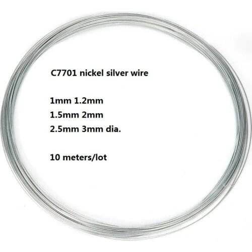 1mm 1.2mm 1.5mm 2mm 2.5mm 3mm dia. C7701 cupronickel line nickel silver wire Copper-nickel alloy wire Jewelry copper wire