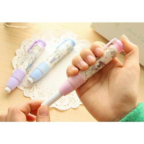 Cute Designer Students Pen Shape Eraser Rubber Stationery Kid Gift Toy School Supplies GK99
