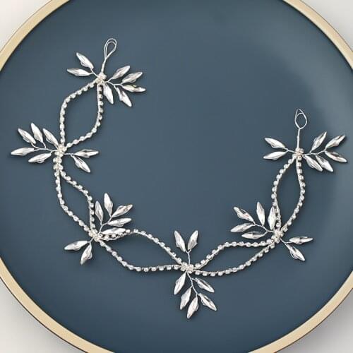 Fashion Hair Band Silver Color Rhinestone Wedding Hair Accessories Bridal Headband Women Handmade Headwear For Girl Hair Jewelry