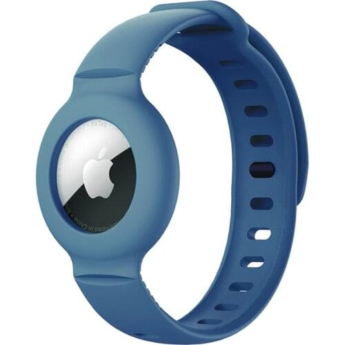 Soft Silicone Watch Bands Case for AirTag Strap Bracelet Buckel Protective Cover Anti-Lost Accessories for apple AirTag case