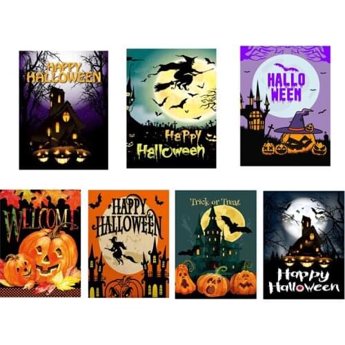 Halloween Serise Diamond Painting Material Package Kit DIY Handmade Point Drill Tool Supplies For Cross Stitch Wall Decor