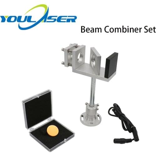 Beam Combiner Set 20/25mm ZnSe Laser Beam Combiner + Mount + Laser Pointer for CO2 Laser Engraving Cutting Machine