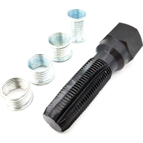 14mm Spark Plug Rethread Kit Cylinder Head Tap Thread Insert Reamer Repair Tool