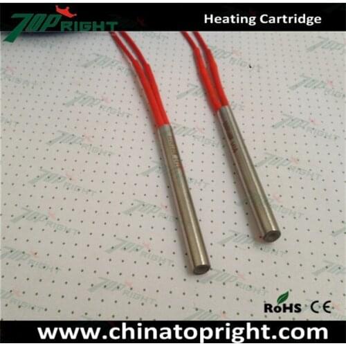 Dia.1/2"x160mm 240v 500w Heater Cartridge,Heating Element with 2meter red wire length CE approve