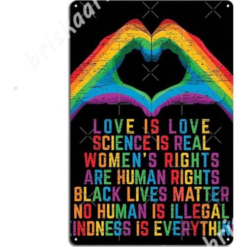 Science Is Real - Black Lives Matter Metal Signs Designing Garage Club Cinema Garage Painting Décor Tin sign Posters