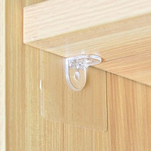 Punch-free sticking hook wardrobe partition layer fixed hook wall-mounted transparent seamless nail-free suction cup