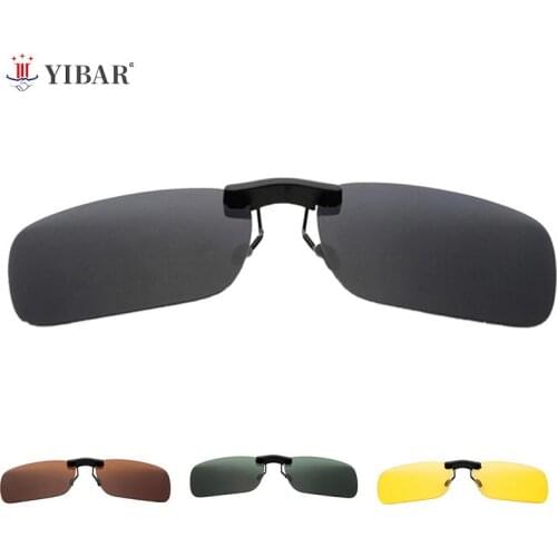 Unisex Polarized Clip On Sunglasses Driving Night Vision Lens Anti-UVA Anti-UVB Cycling Riding Sunglasses Clip