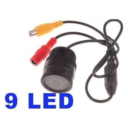 Factory directly selling 9 LED Night Vision Color rear car camera reverse backup with waterproof wide viewing angle