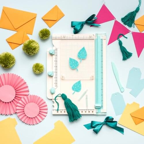 We R Memory Keepers Embossed Board, Hand Account, Cut Book, Bow Making, 12 Functions All In One Tool