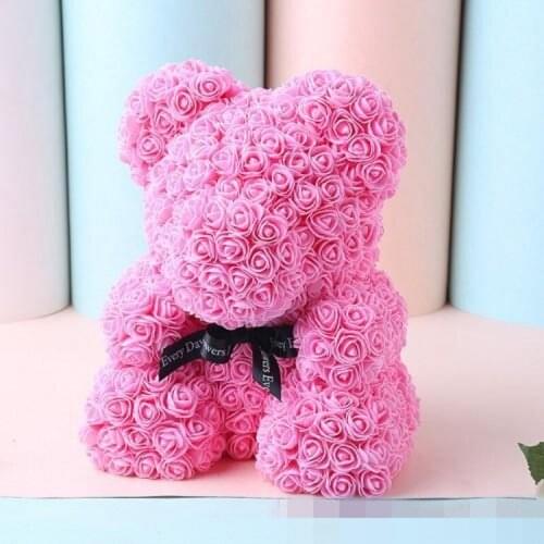 Valentines Romantic Gift PE Rose Bear Artificial Rose Decorations Cute Cartoon Girlfriend Kid Gift baby shower decorations X