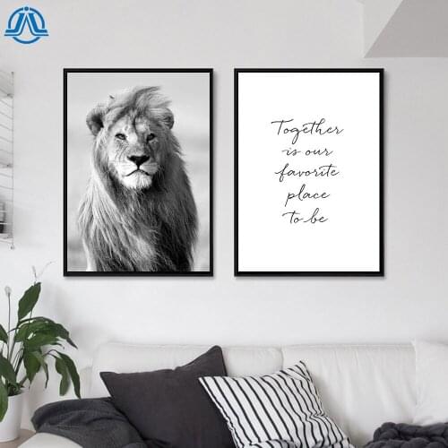 Black and White Vintage Poster Famous Model Canvas Painting Lion Dog Wall Decor Nordic Quote Prints For Living Room Home Decor