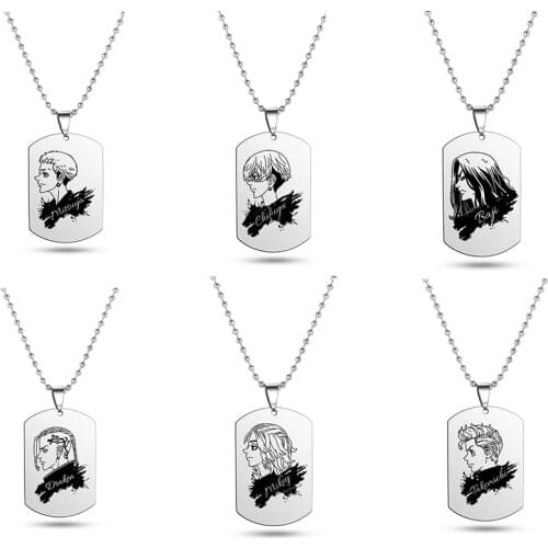 Japanese Anime Tokyo Revengers Necklace Dog Tag Stainless Steel Pendant Chain Necklaces Cosplay Jewelry
