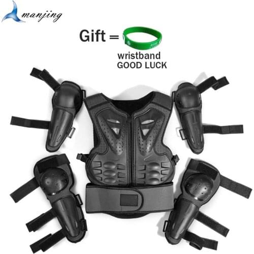 For Height 0.85-1.7M Children Protect Armor kid riding ATV Protection Chest Spine Knee Elbow Guard