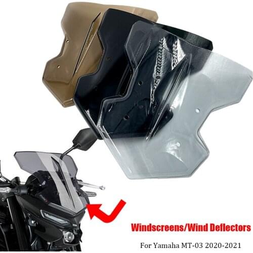 For Yamaha MT-03 MT 03 2020 2021 Motorbike Windscreen Windshield Shield Screen with Bracket for yamaha mt03