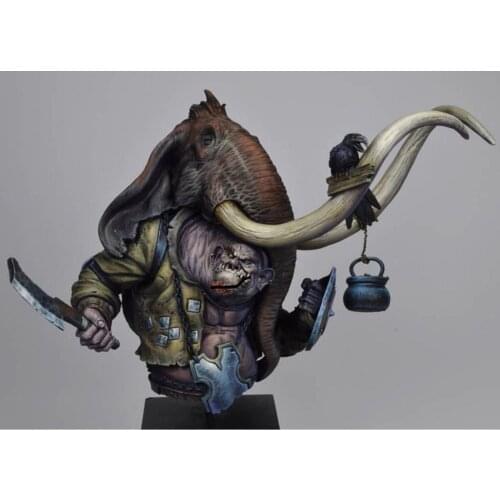 1/10 ancient fantasy man warrior bust Resin figure Model kits Miniature gk Unassembly Unpainted