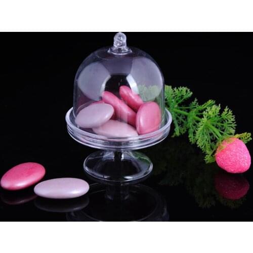 1pcs Transparent Plastic Candy Box Baby Shower Birthday Candy Box Cake Snack Box Decoration Box For Children Transparent Plastic