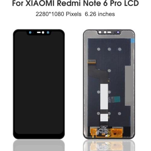 100% Tested for Xiaomi Redmi Note 6 Pro LCD Display with Frame Touch Screen Digitizer LCD