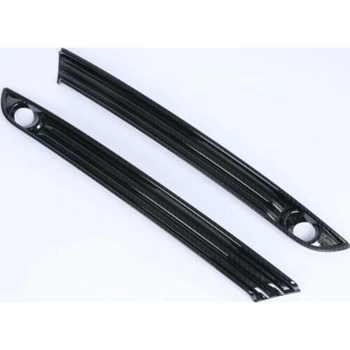 For Mazda CX8 CX-8 2017 2018 2019 2020 Carbon Fiber Car body front fog light lamp detector frame stick ABS cover trim parts 2pcs