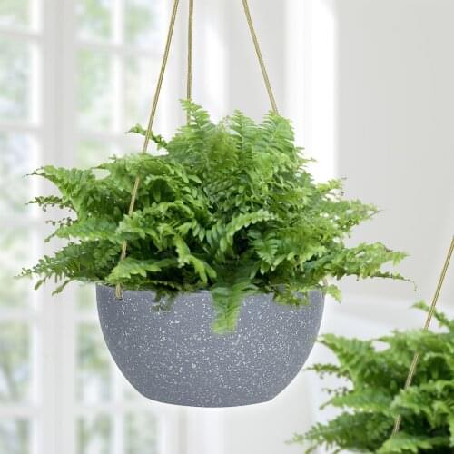 2pcs/set Plant Hanger Pot Holder Plastic Planters Hanging Basket With Nylon Rope Garden Plant Hanger Flower Pot House Garden