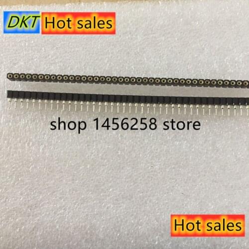 20 stücke 1x40 Pin 2,54 2,54mm Streifen Tin PCB Panel-IC Zerbrechliche 40pin Header Buchse Runde Weibliche pin Header Stecker