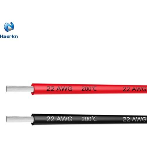 22 Gauge 0.32mm2 Silicone Wire Hook Up wire Cable 6 Meter [3m Black And 3m Red] - Soft and Flexible Tinned copper wire