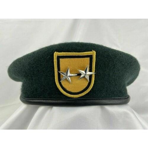 US Army 1th Special Forces Group Green Beret 2 Stars Major General Military Hat armyshop2008