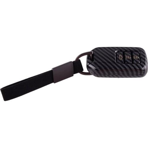 DWCX Car Key Fob Case Cover Bag Carbon Fiber Style Fit for Honda Accord Civic CRV HRV Pilot CRZ Ridgeline 2017