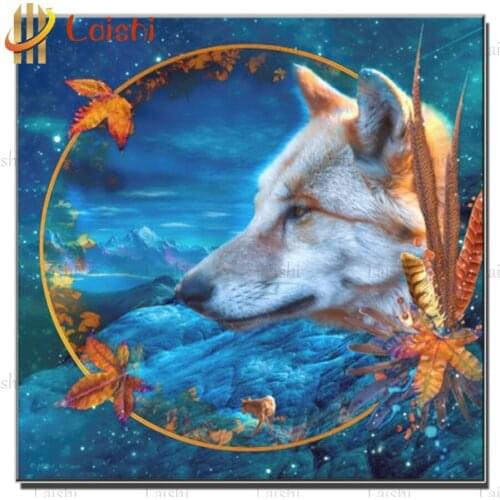 Diy diamond painting Fantasy wolf head rhinestone mosaic cross stitch 5d embroidery kits full square round drill home decor
