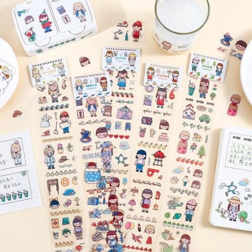 Kawaii Decorative Masking Tape Cute Scrapbooking Washi Tape Diary Stickers Korean Stationery Office School Supplies 002