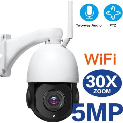 5MP 3MP PTZ Dome IP Camera Outdoor Wireless IR 30X Zoom Auto Focus CCTV Wi-Fi Onvif Camera H.264 100M P2P CCTV Security Camera