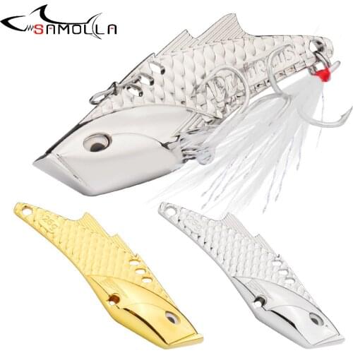 Metal Vib Jig Fishing Lures Spoon Gold / Silver Fake Bait Weights 7g-35g Trolling Bass Fishing Tackle Bait Jigs Trout Lure Pesca