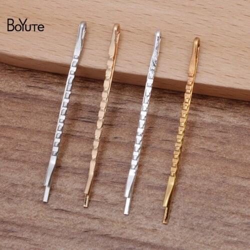 BoYuTe (50 Pieces/Lot) 50*1.5MM Metal Iron Clips Factory Direct Sale Diy Jewelry Accessories Hairpin Wholesale