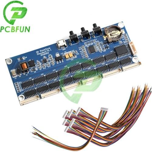 Micro USB 5V 1A Nixie Tube PCB LED Glow Light Digital Clock Time Electronic Kit Without Tube