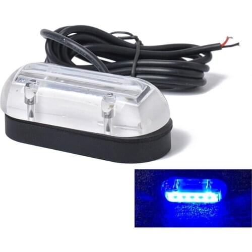 Marine Boat Lamp 12V 6LED Lure Bait Night Fishing Finder Lamp Light Shads Fishing LED Boat Fishing Deep Drop Underwater Light