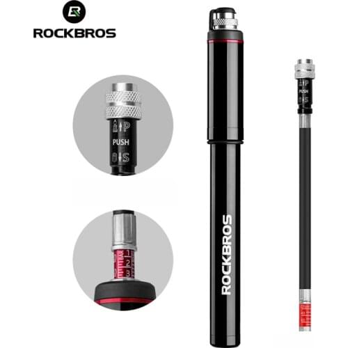 ROCKBROS Bike Bicycle Pump Aluminum Alloy 150PSI/260PSI High Pressure Mini Air Pump for Bike Cycling Tire Inflator MTB
