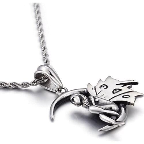 New Stainless Steel Moon Angel Jewelry Hot Fashion Titanium Steel Pendants