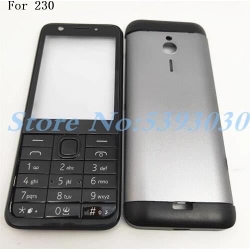 10Pcs/Lot New For Nokia 230 230ds RM-1172 RM-1126 New Full Complete Mobile Phone Housing Cover Case+English Keypad