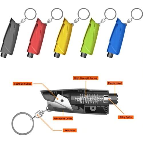 Portable Seat Safety Hammer Auto Glass Car Window Breaker Life-Saving Escape Rescue Tool Seat Belt Cutter Keychain Marteau Hamer