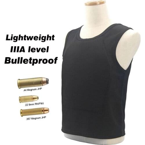 Bulletproof Vest IIIA level Ultra-comfortable Lightweight Concealed Hidden Inside Wear Soft Anti-Bullet T shirt Work Clothes