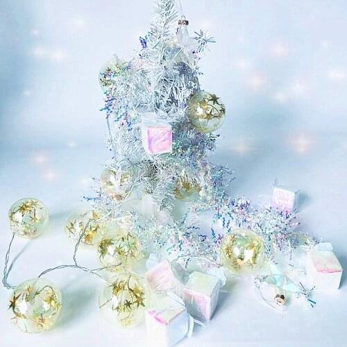 Christmas Laser White Rainbow Element String Light Creative With Different Styles Decoration For Home Party Wedding Bedroom